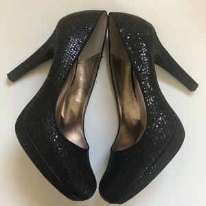 Black Sparkly High Heels